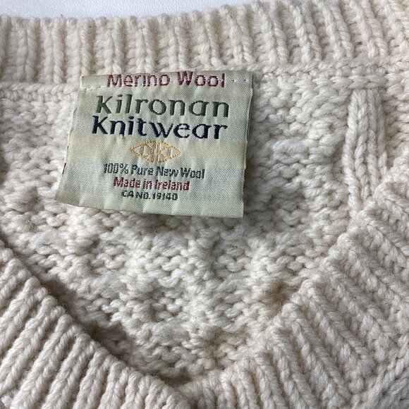 Kilronan Knitwear Merino Wool Button Cardigan Women's XL #241A - Picture 8 of 9